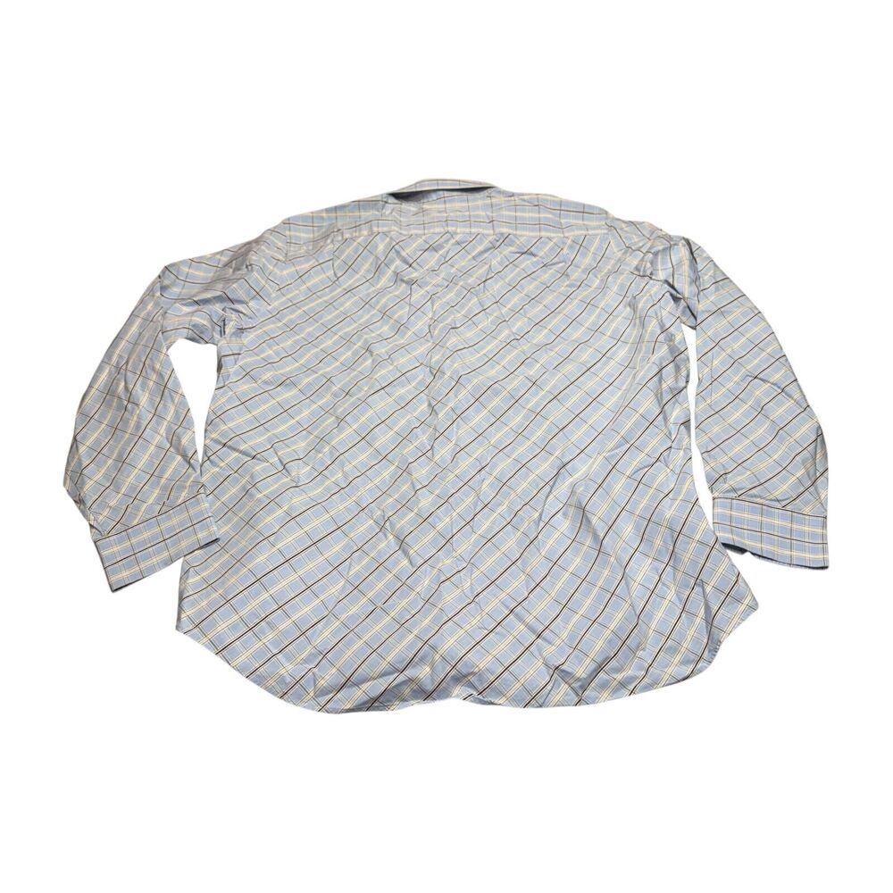 Banana Republic Dress Shirt Men's 17 Multicolor Plaid 100% Cotton Long Sleeve - Picture 3 of 8